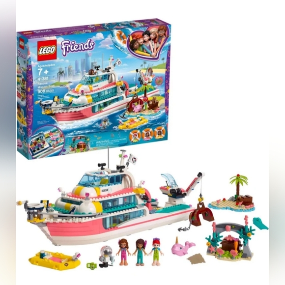 Lego 41381 Friends Rescue Mission Boat NWT Building Toy Set